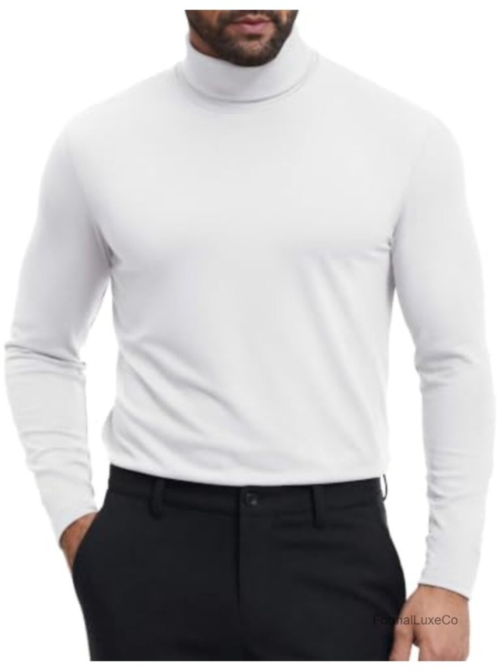 Men's Slim Fit Turtleneck Shirt Lightweight Long Sleeve Pullover Knit Top